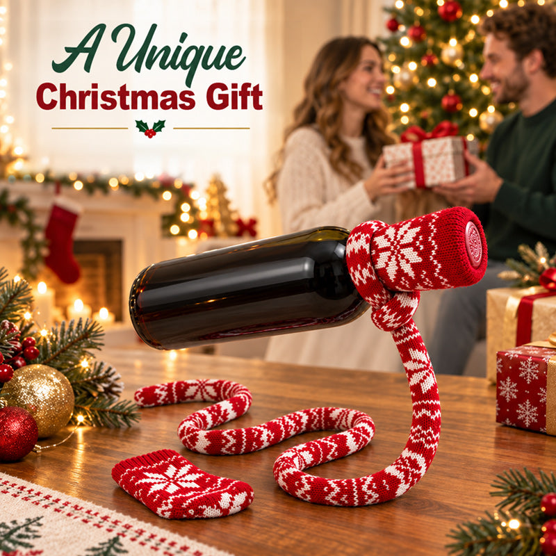 Christmas Floating Wine Bottle Holder | 4 Festive Designs