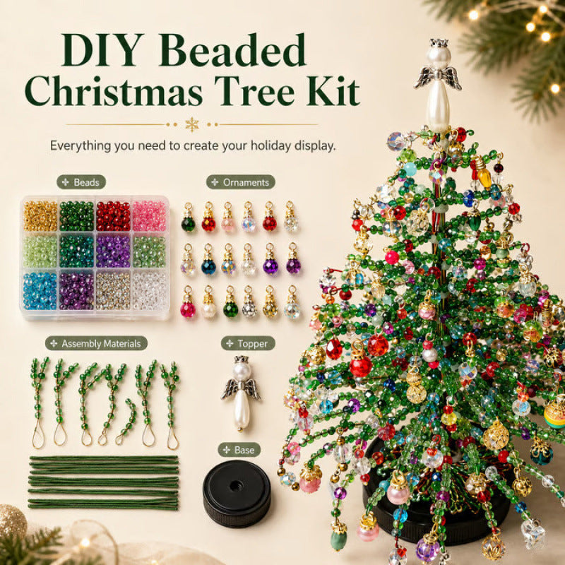 ⏳ Limited Time Offer — 50% OFF Today!🎄 Handmade Elegant Beaded Mini Christmas Tree