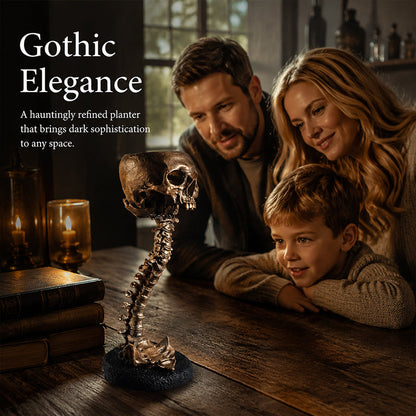 💀Gothic Skull Planter And Skeleton Vase Spooky Home Decor