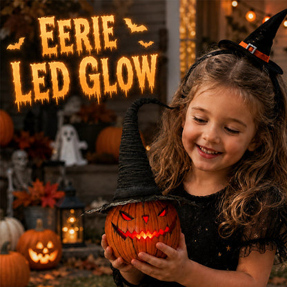 Spooky Witch Hat Pumpkin Halloween LED Light Decoration 🎃🧙‍♀️