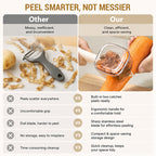 Storage Peeler with Storage Box Anti-splash Peeler