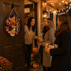 ✨ Cute Stacked Highland Cow Door Plaque With Built-in Warm Lights For Porch Wall