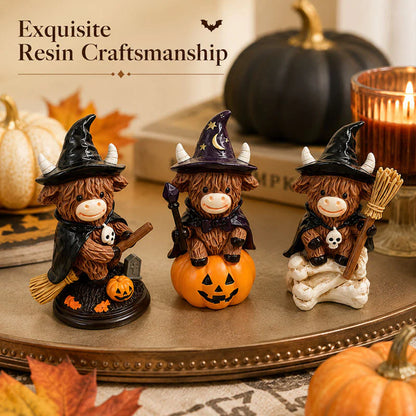 Halloween Highland Cow Witch Ornament🎃🐄