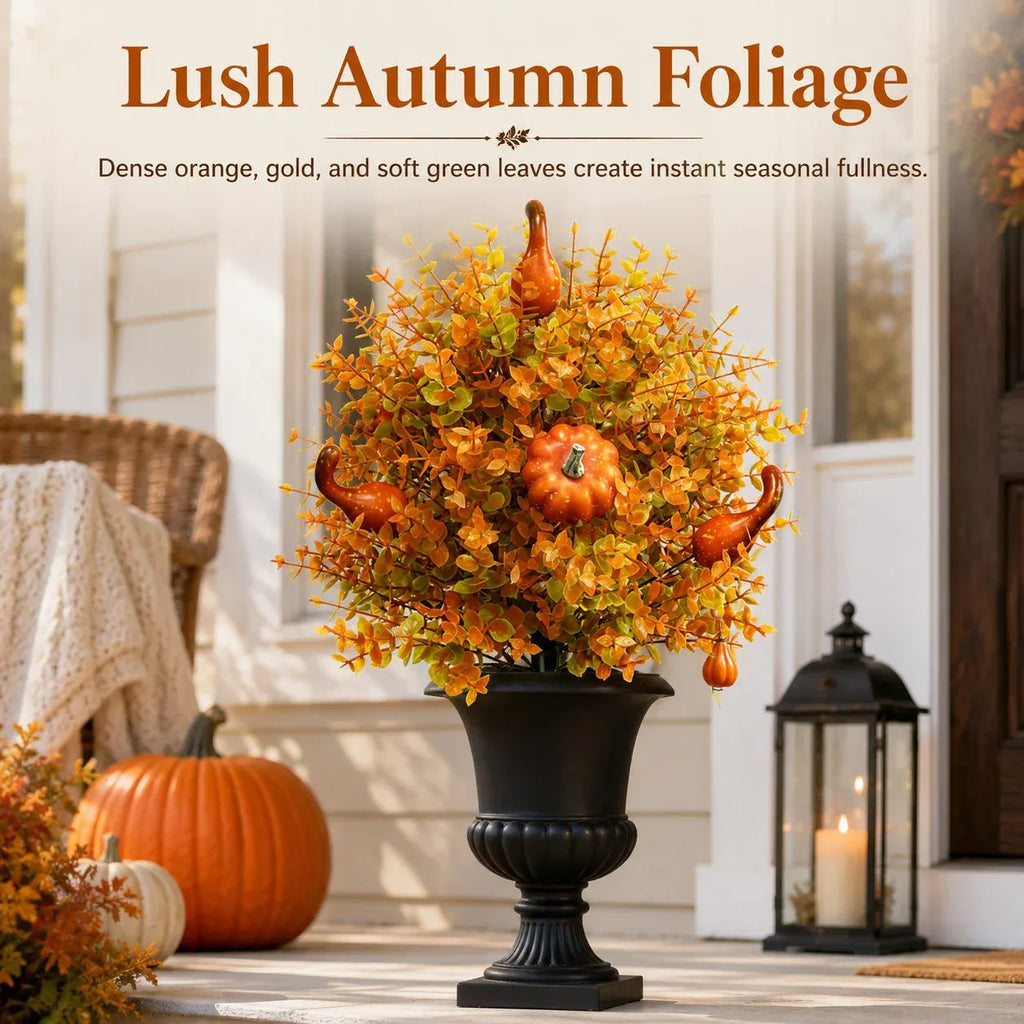 🔥 Artificial Fall Pumpkin Tree Stakes – Instant Autumn Porch Decor