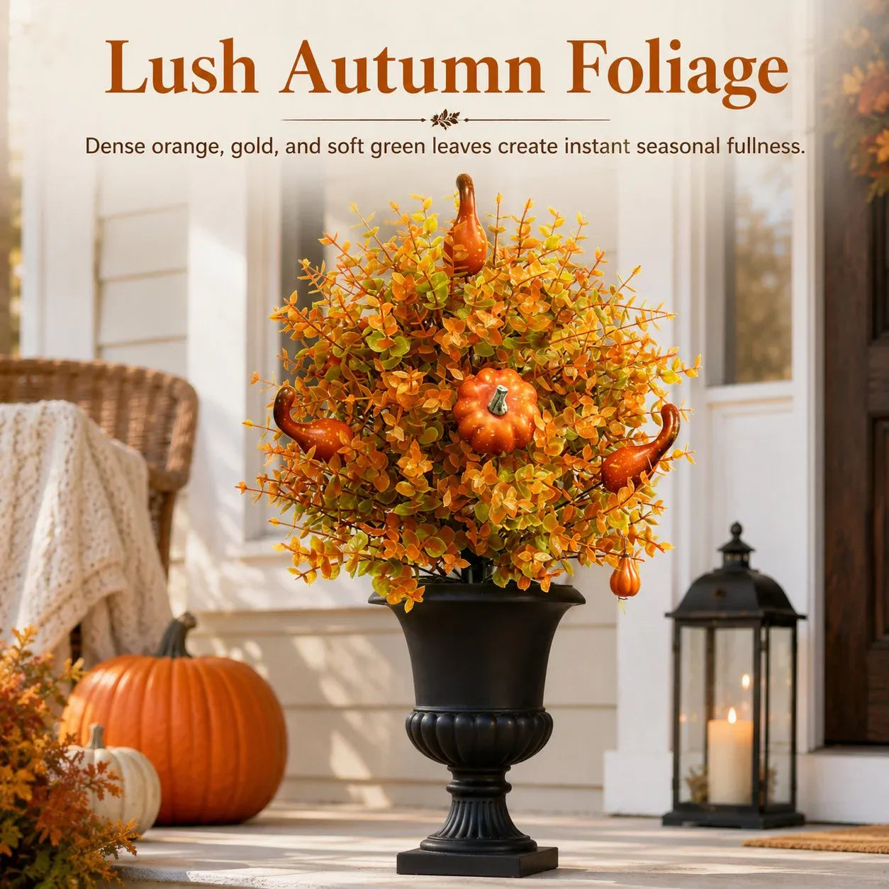 🔥 Artificial Fall Pumpkin Tree Stakes – Instant Autumn Porch Decor