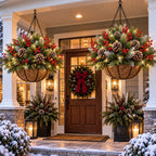 🎄 Last day: 50% OFF🏆Christmas basket with built-in lights |🎄 With built-in lights, weatherproof, and maintenance-free
