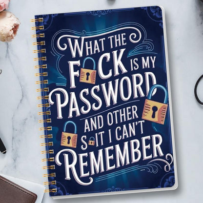 ⏰Sale last 4 hours: Save 49% - 📅Fun password notebook - Spiral bound with lock icons and fun security phrases✍️