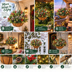 🎄 Last day: 50% OFF🏆Christmas basket with built-in lights |🎄 With built-in lights, weatherproof, and maintenance-free