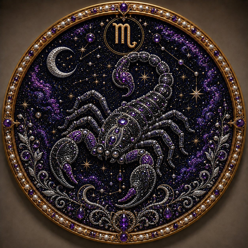 12 Zodiac Signs Diamond Pearl Art Kit – Celestial DIY Wall Decoration✨