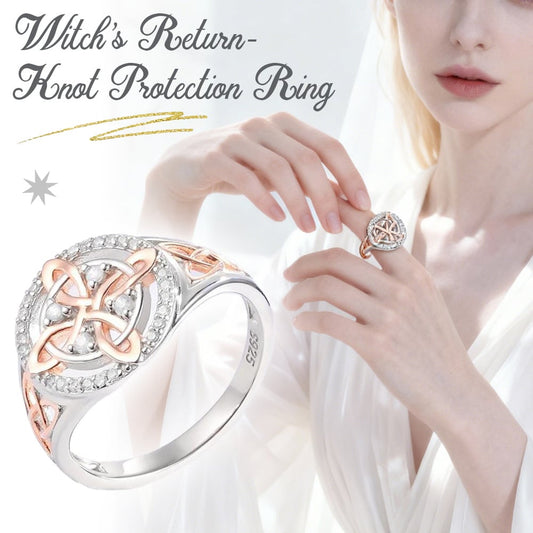 🔥✨Last Day 50% OFF - 🔮Handmade Witch’s Return-Knot Protection Ring