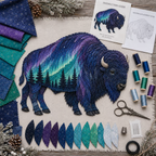 🐻Northern Lights Wildlife DIY Patchwork Kit