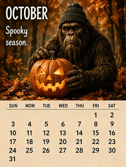🦶 2027 Bigfoot Daily Life Calendar