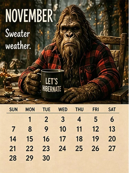 🦶 2027 Bigfoot Daily Life Calendar
