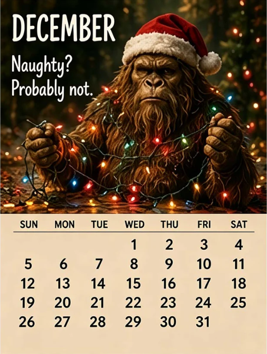 🦶 2027 Bigfoot Daily Life Calendar