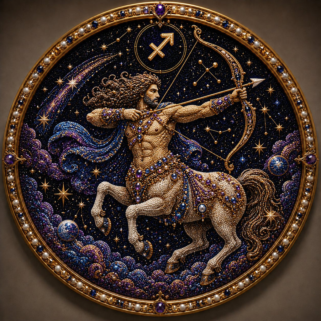 12 Zodiac Signs Diamond Pearl Art Kit – Celestial DIY Wall Decoration✨