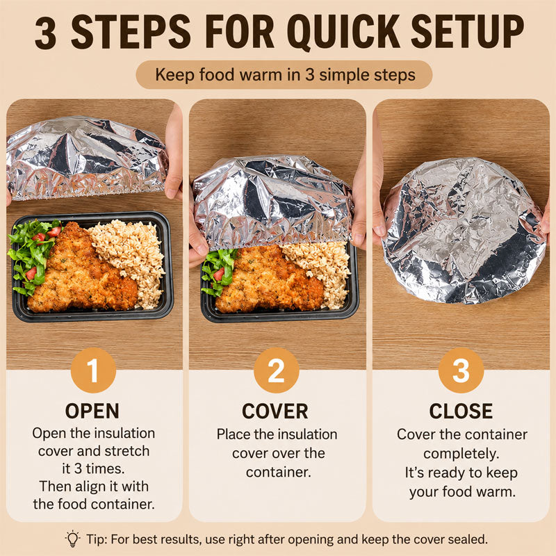 💥50K+ SOLD! ✨💖Aluminum Foil Heat-retaining Cover (50pcs)