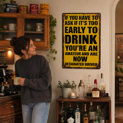Fun Drinking Metal Signs – Rugged, humorous wall decorations for bars, garages, and pubs. 🍺😆