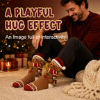 3D Hugging Christmas Socks 🎅 Cute Knit Holiday Socks 5 Designs