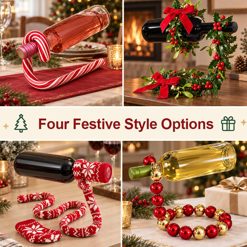 Christmas Floating Wine Bottle Holder | 4 Festive Designs