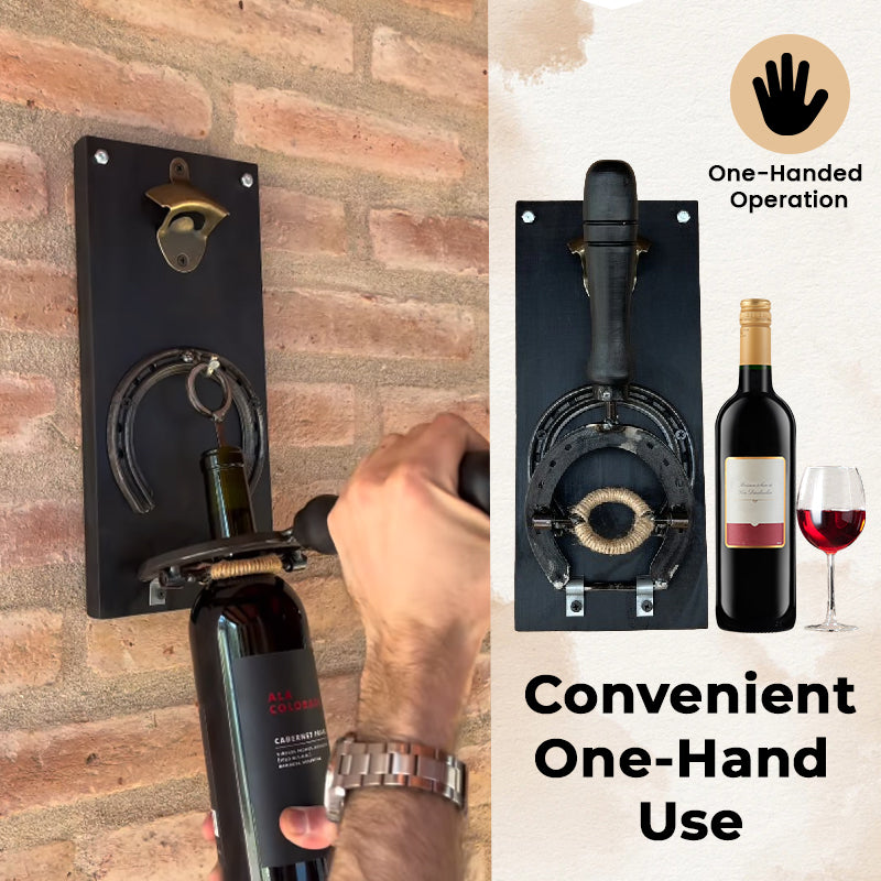 🍷 Wall-Mounted Bottle Opener – Easy One-Hand Beer & Wine Opener