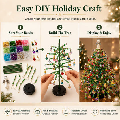 🎄 Handmade Elegant Beaded Mini Christmas Tree