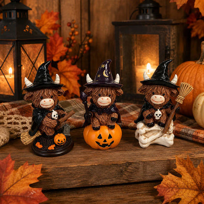 Halloween Highland Cow Witch Ornament🎃🐄
