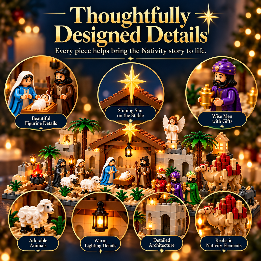 ✝️🎄 Nativity Advent Calendar – 24-Day Buildable Christmas Nativity Set