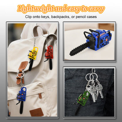Mini Pull-String Chainsaw Keychain