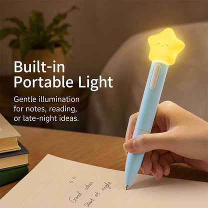 Enchanted Glow Pen: Whimsical Twist-Action & Squeezable Light-Up Topper