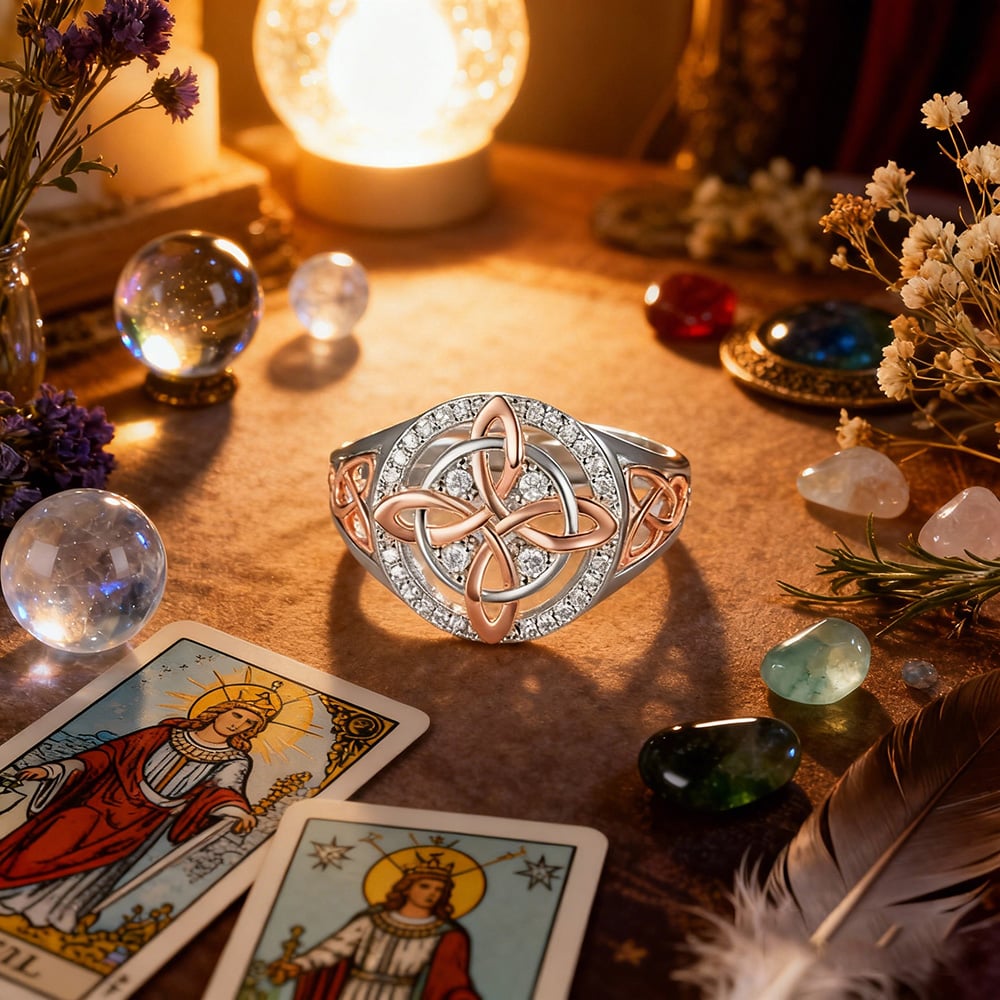 🔥✨Last Day 50% OFF - 🔮Handmade Witch’s Return-Knot Protection Ring