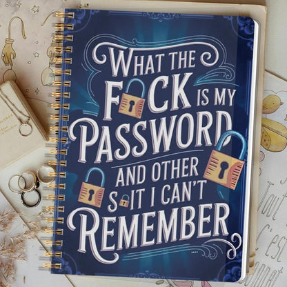 ⏰Sale last 4 hours: Save 49% - 📅Fun password notebook - Spiral bound with lock icons and fun security phrases✍️
