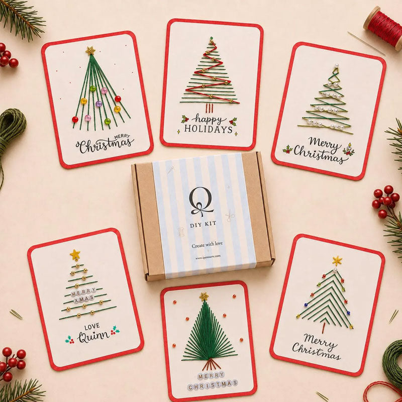 🎄🧵Christmas String Art Greeting Card DIY Kit – Handmade Gift for Family & Friends