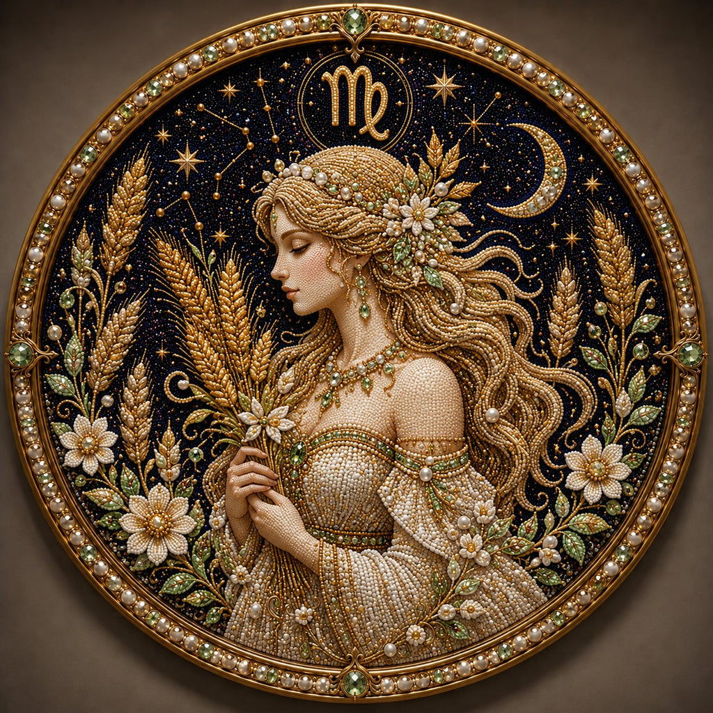12 Zodiac Signs Diamond Pearl Art Kit – Celestial DIY Wall Decoration✨