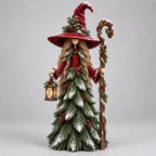 Whimsical woodland Christmas witch decor