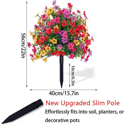 🔥 LAST DAY 50% OFF! 🏡💐Artificial Eucalyptus and Violet Ground-Insert Floral Decoration