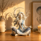 ✨ Sun & Moon Goddess Sculpture Set Boho Spiritual Home Decor Statues