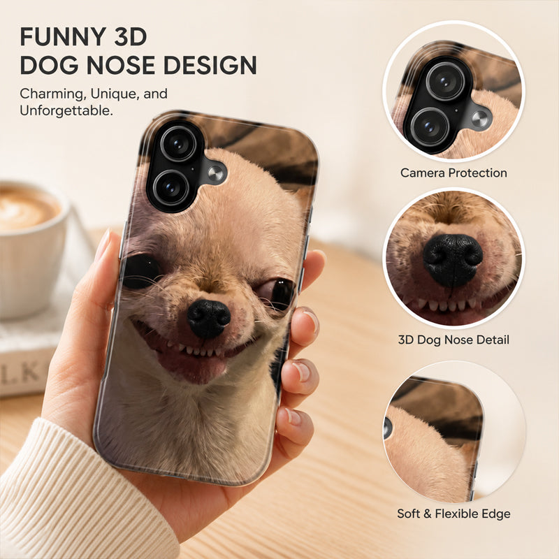 3D Dog Nose Phone Case – Squishy Funny Design