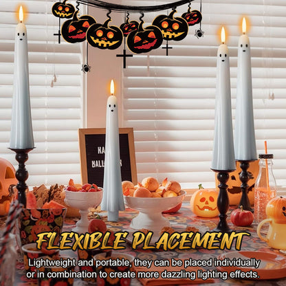 🎃👻 Remote controlled ghost light with 3D flaming wick 👻🎃