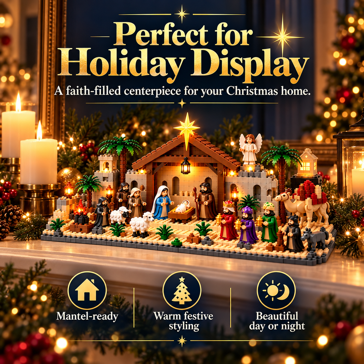 ✝️🎄 Nativity Advent Calendar – 24-Day Buildable Christmas Nativity Set
