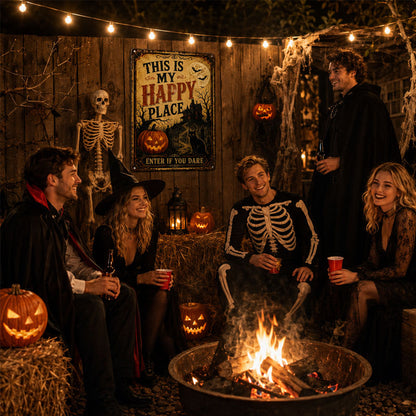 🎃 This Is My Happy Place™ Halloween Metal Sign