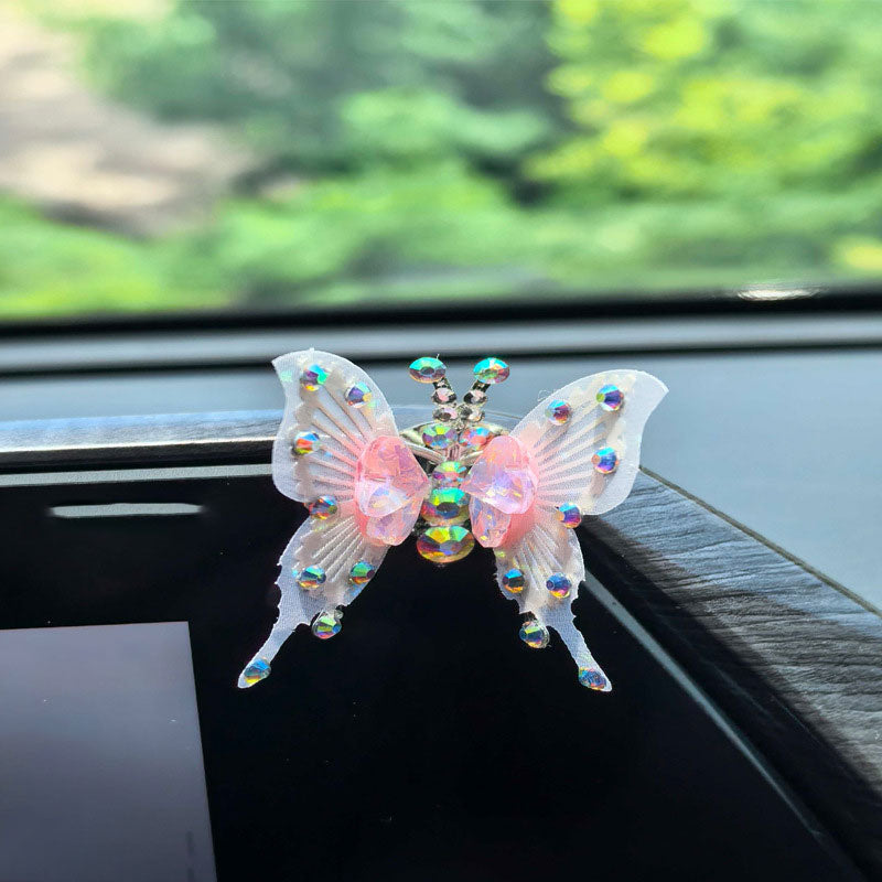 🔥 Enchanted Butterfly Crystal Car Vent Clip