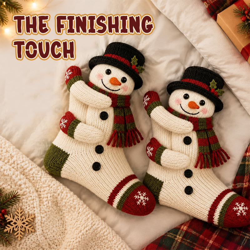 3D Hugging Christmas Socks 🎅 Cute Knit Holiday Socks 5 Designs