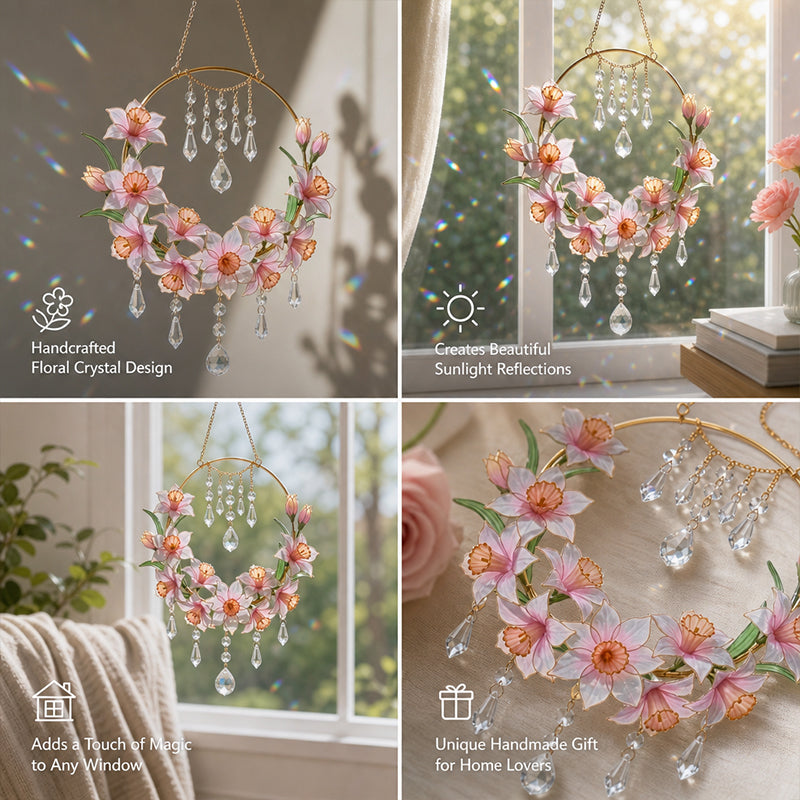 Floral Crystal Suncatcher
