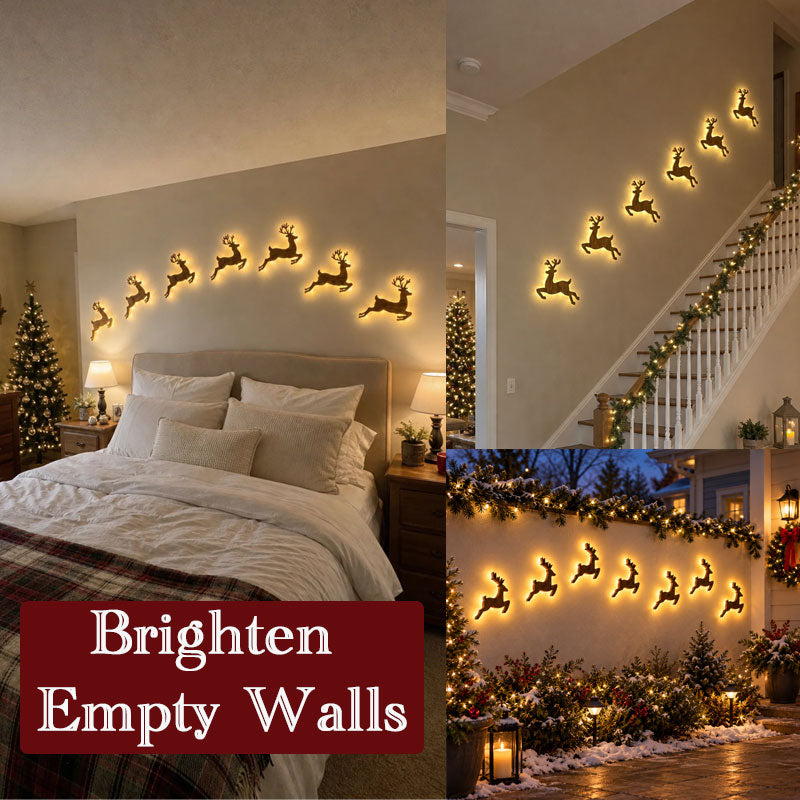 🎄 LED Reindeer Wall Decorations - ✨Festive Christmas Lighting