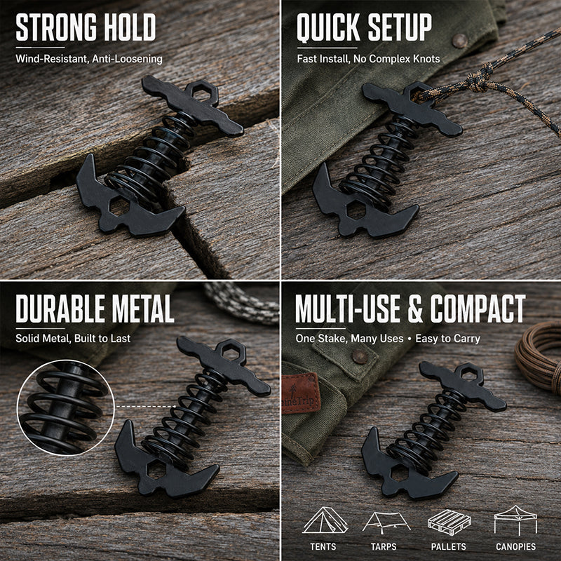 Heavy-Duty Spring Lock Ground Anchors