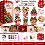 🎁 DIY Diamond Painting ☃️ Christmas Brooch Kit