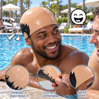 😂 Funny Realistic Bald Head Swim Cap – Hilarious Prank Swimming Hat 🏊‍♂️