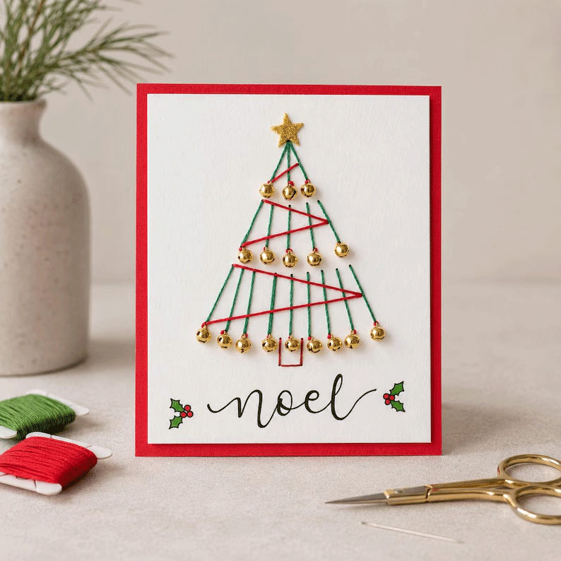 🎄🧵Christmas String Art Greeting Card DIY Kit