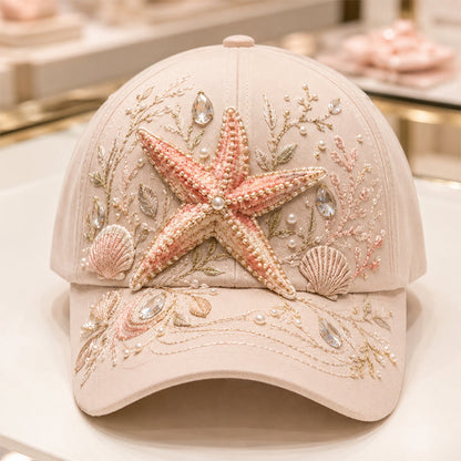 🔥 Last Day 49% OFF – 🌊 Handmade Ocean Embroidery Cap – Art You Can Wear