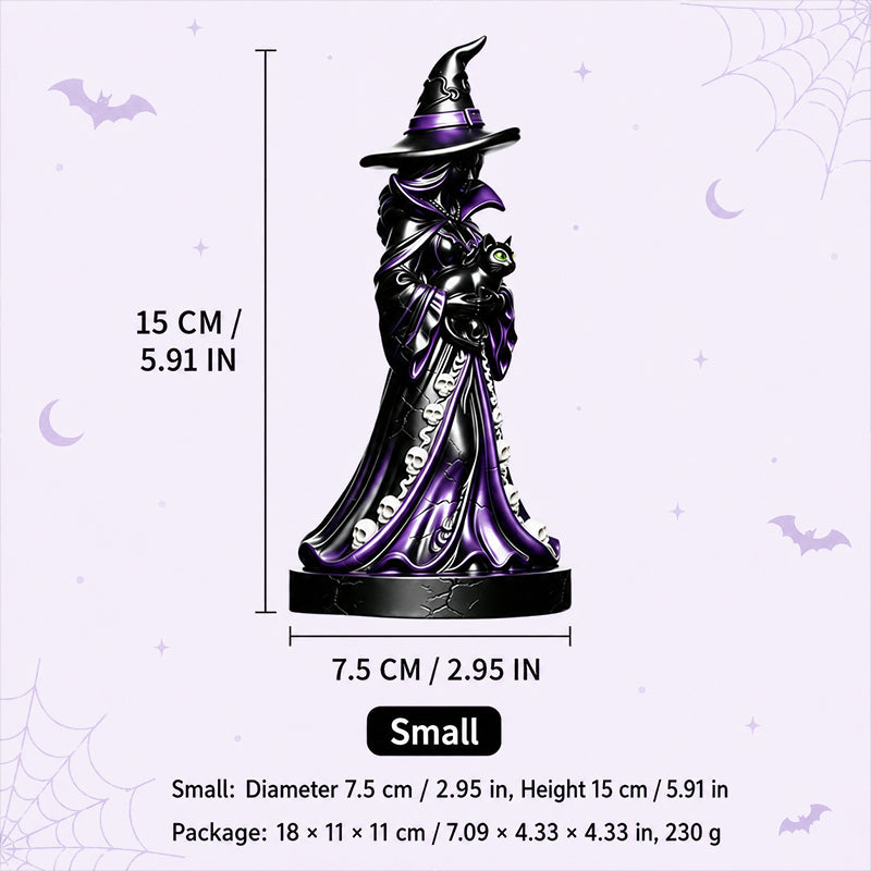 Halloween Resin Witch Figurine: Dark Aesthetic Decor & Festive Gift